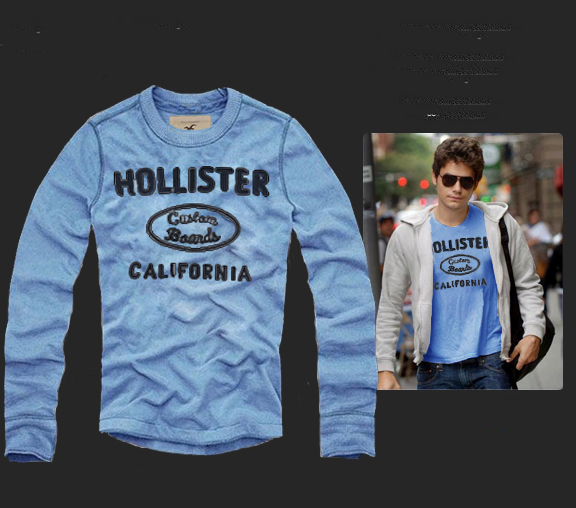 Hollister Hombres De Cuello Redondo Largo Remera HCO3827